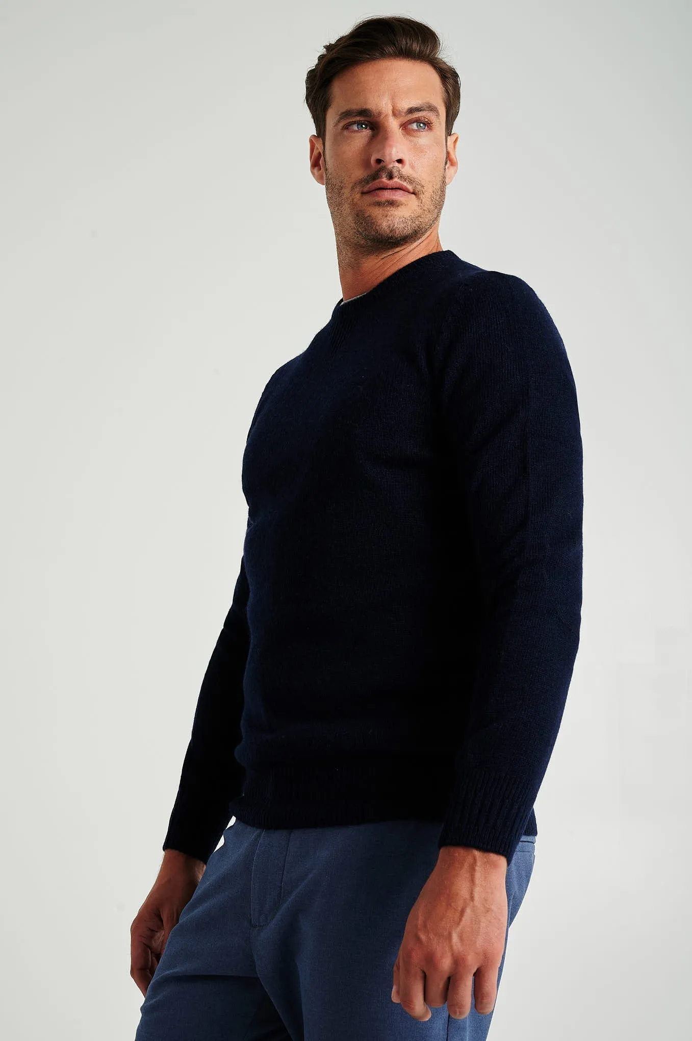 Men's machine washable crew neck sweater