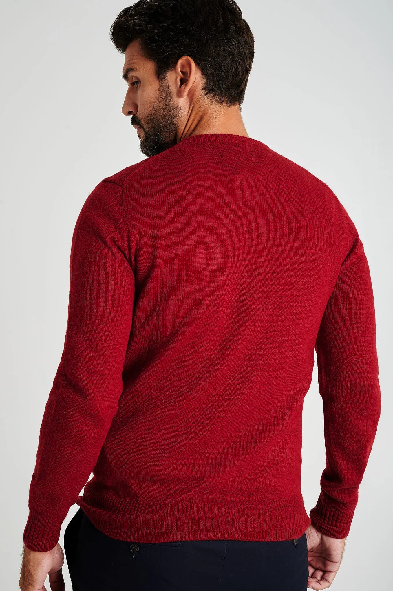 Men's machine washable crew neck sweater