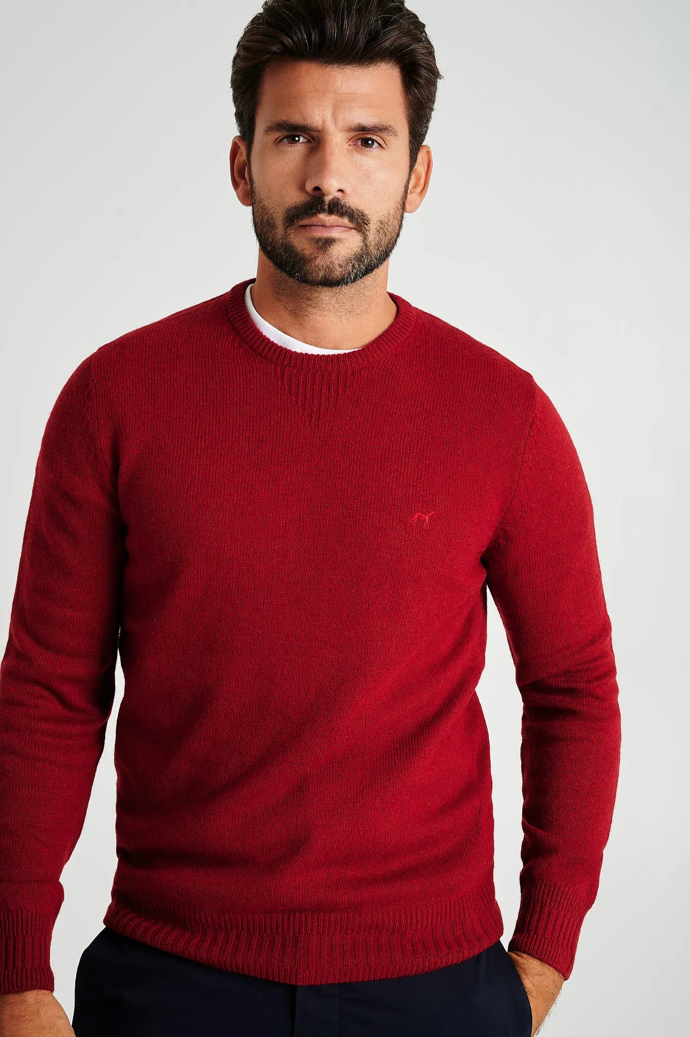 Men's machine washable crew neck sweater