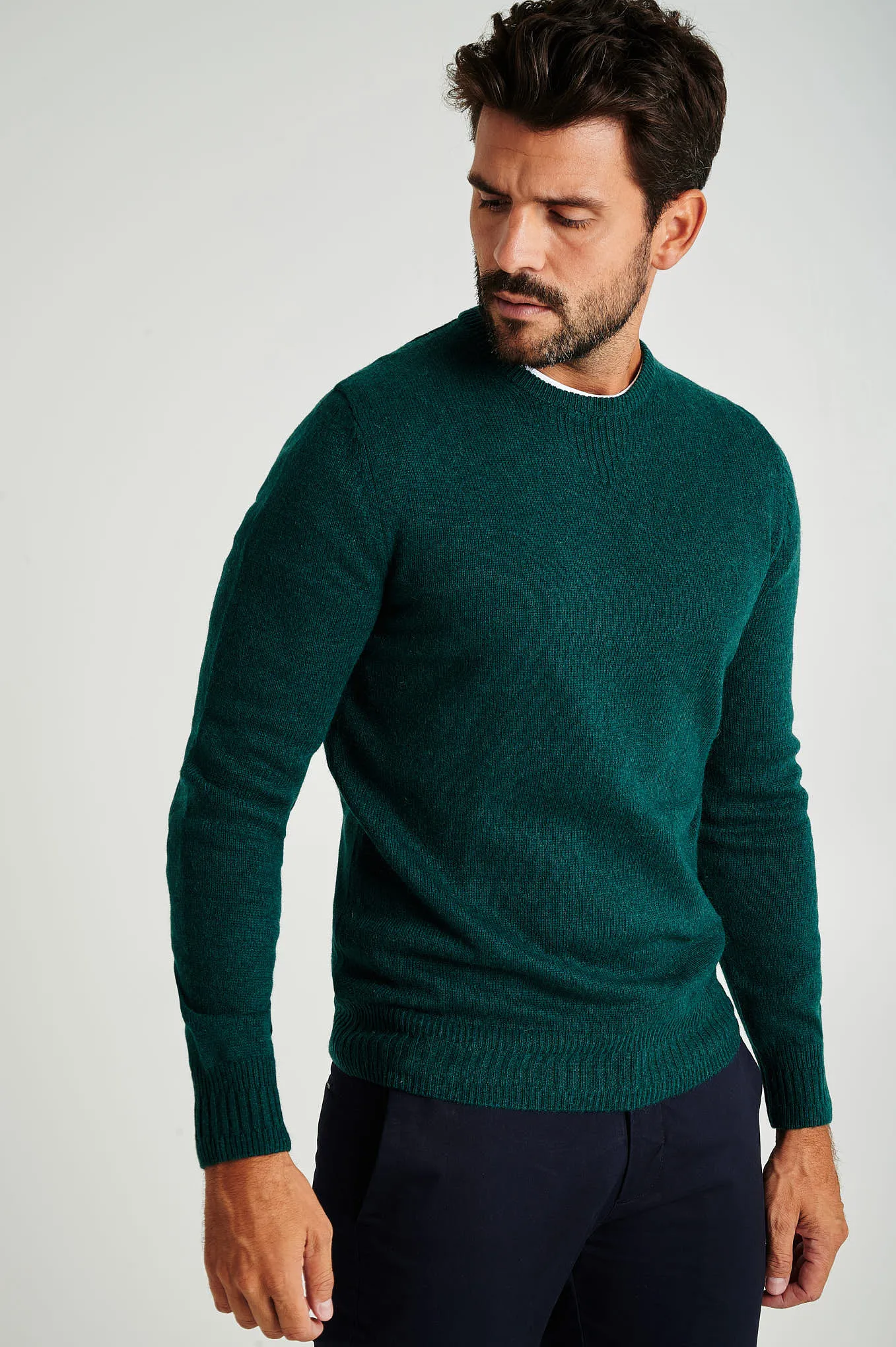 Men's machine washable crew neck sweater