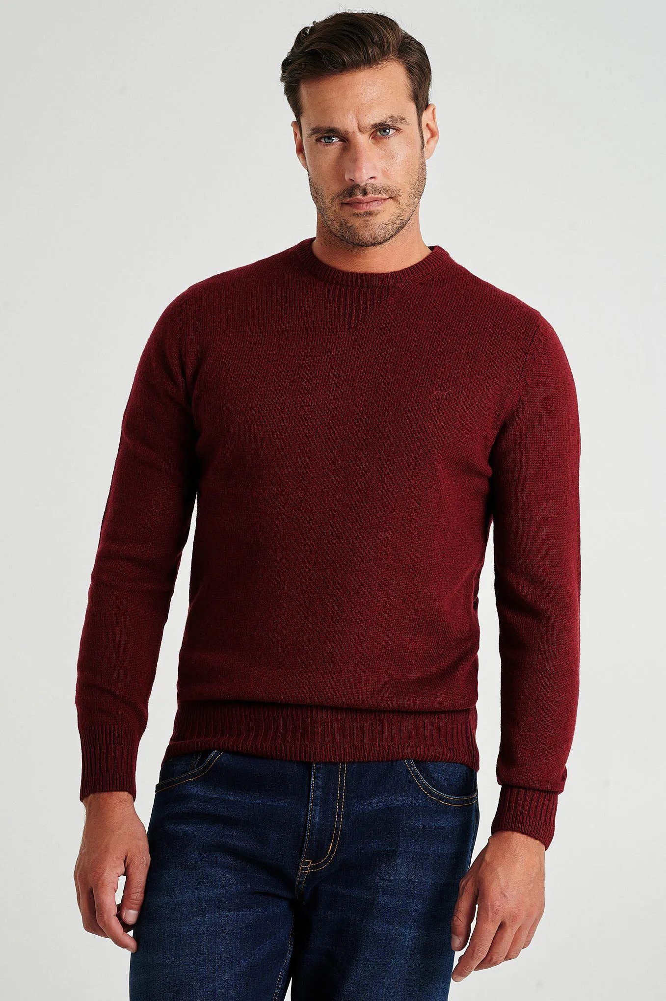 Men's machine washable crew neck sweater