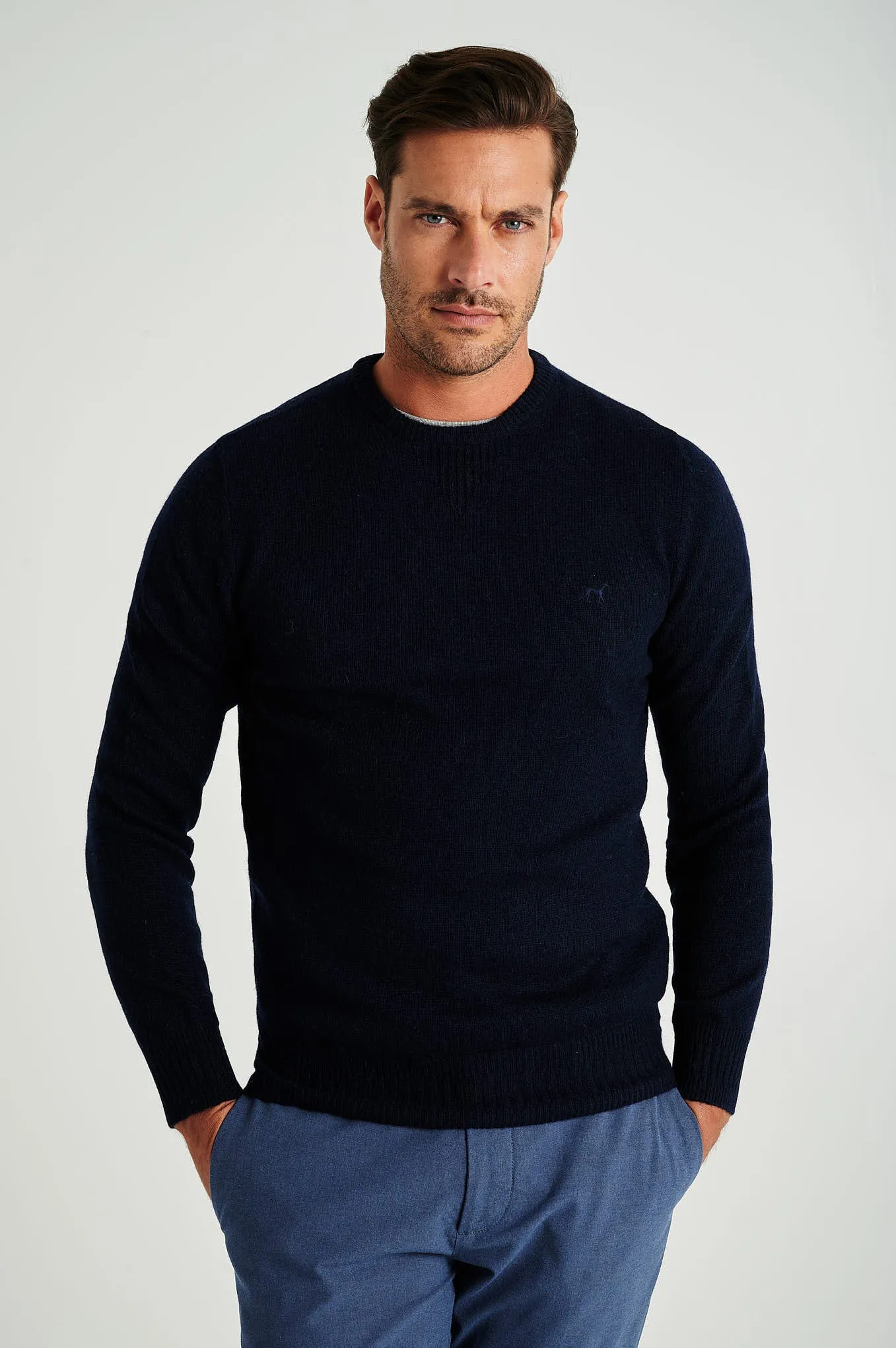 Men's machine washable crew neck sweater