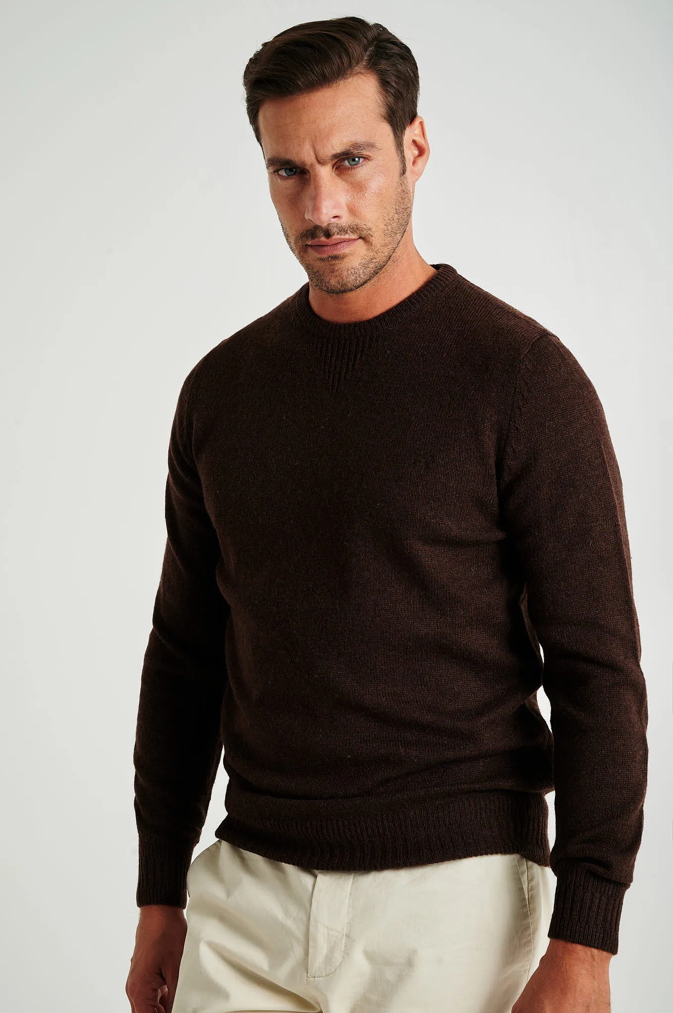 Men's machine washable crew neck sweater