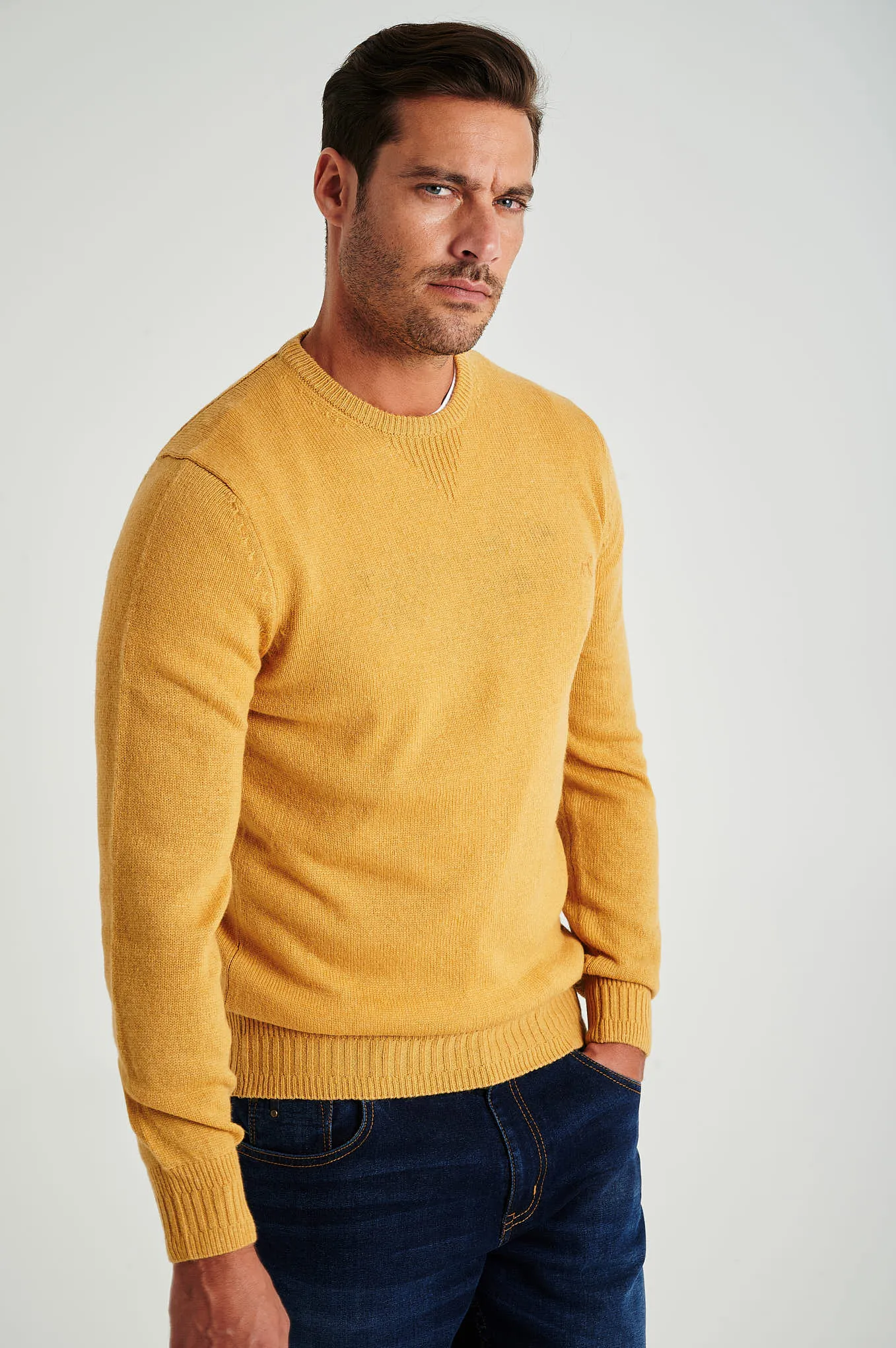 Men's machine washable crew neck sweater