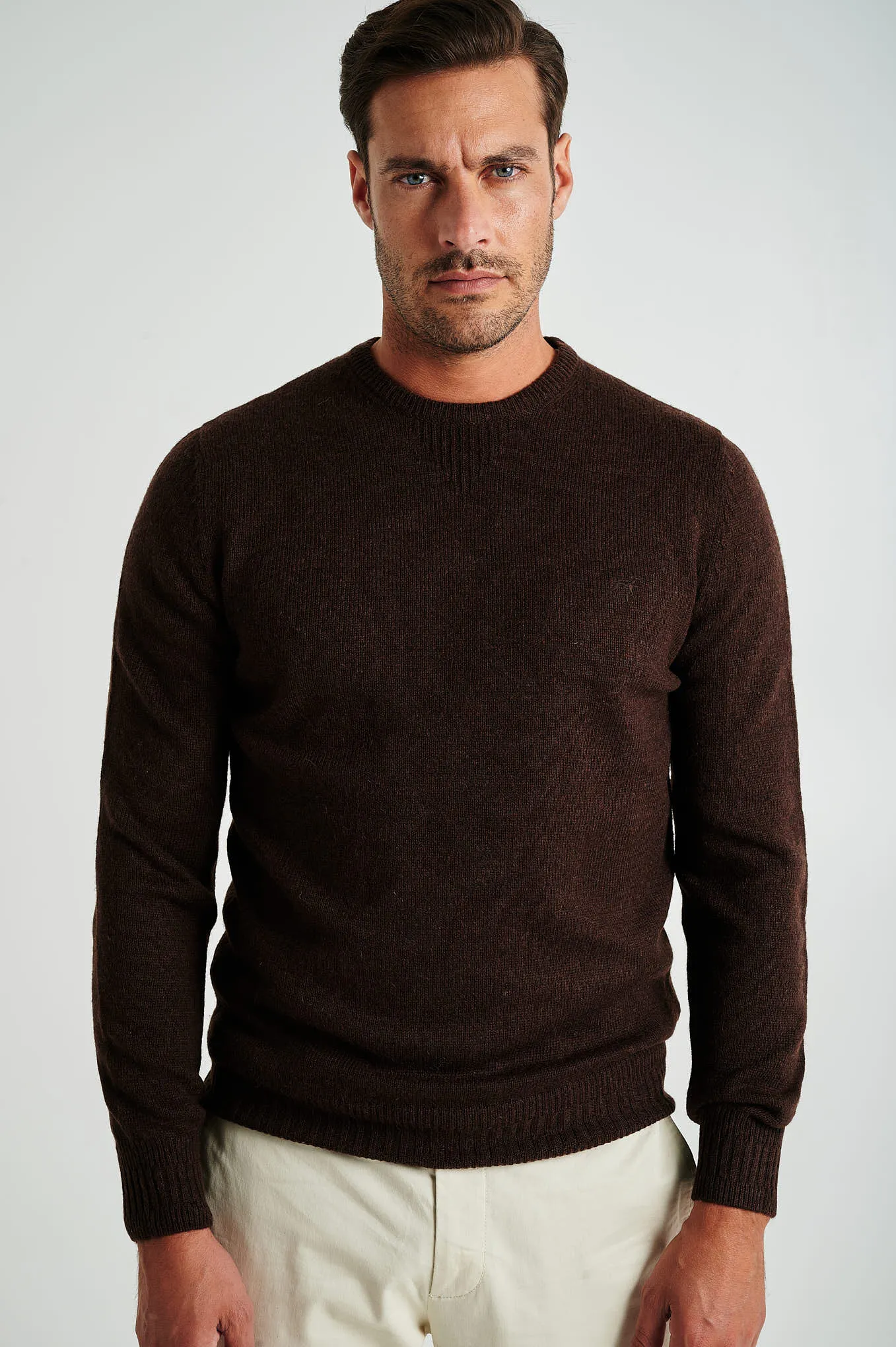 Men's machine washable crew neck sweater