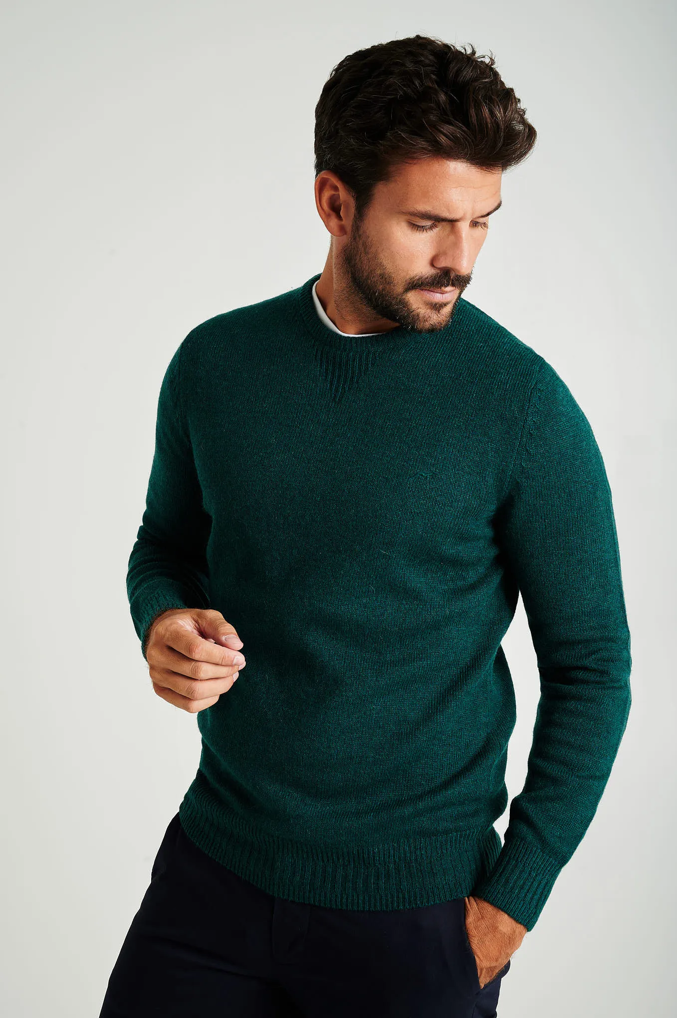 Men's machine washable crew neck sweater