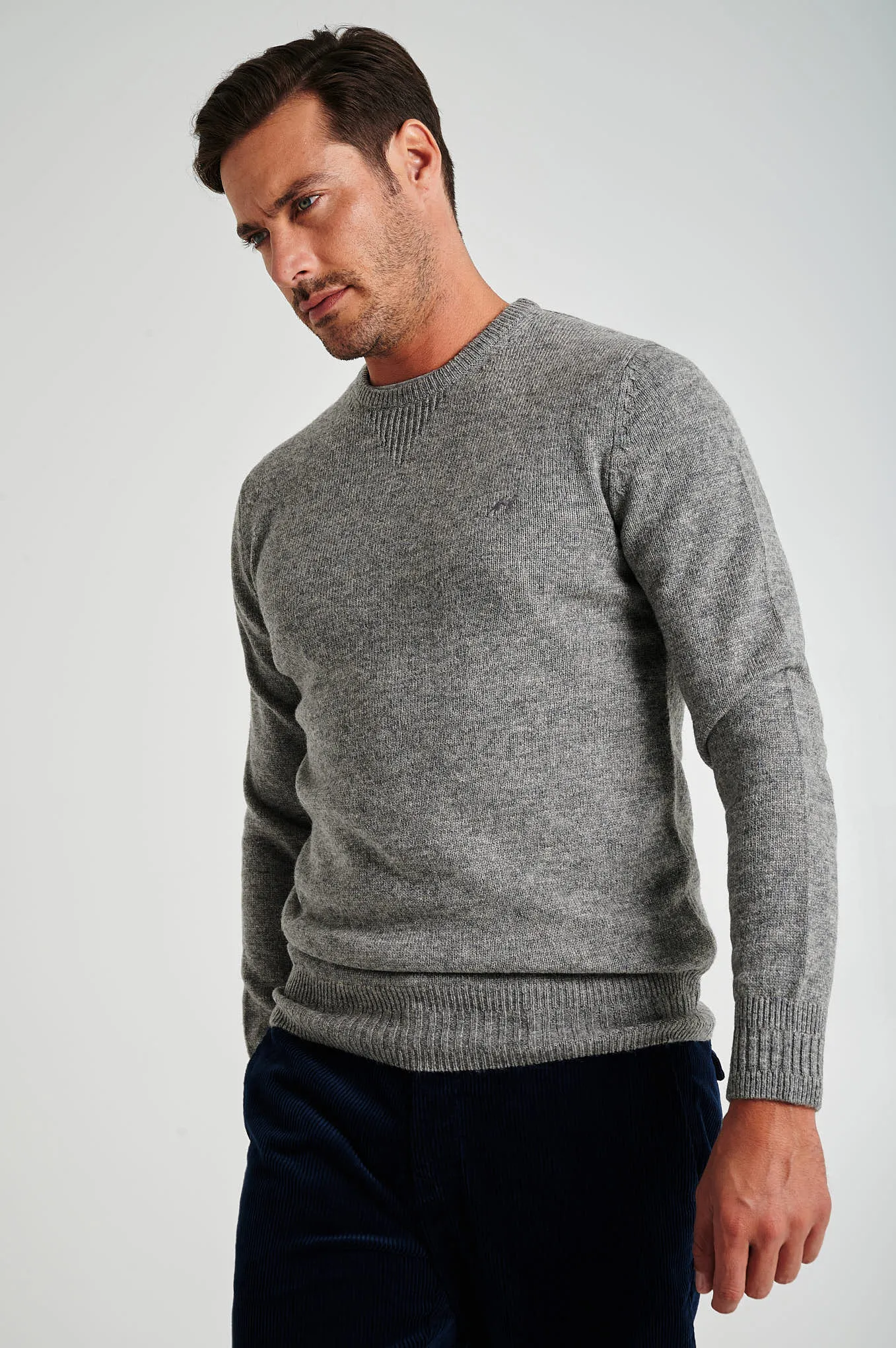 Men's machine washable crew neck sweater