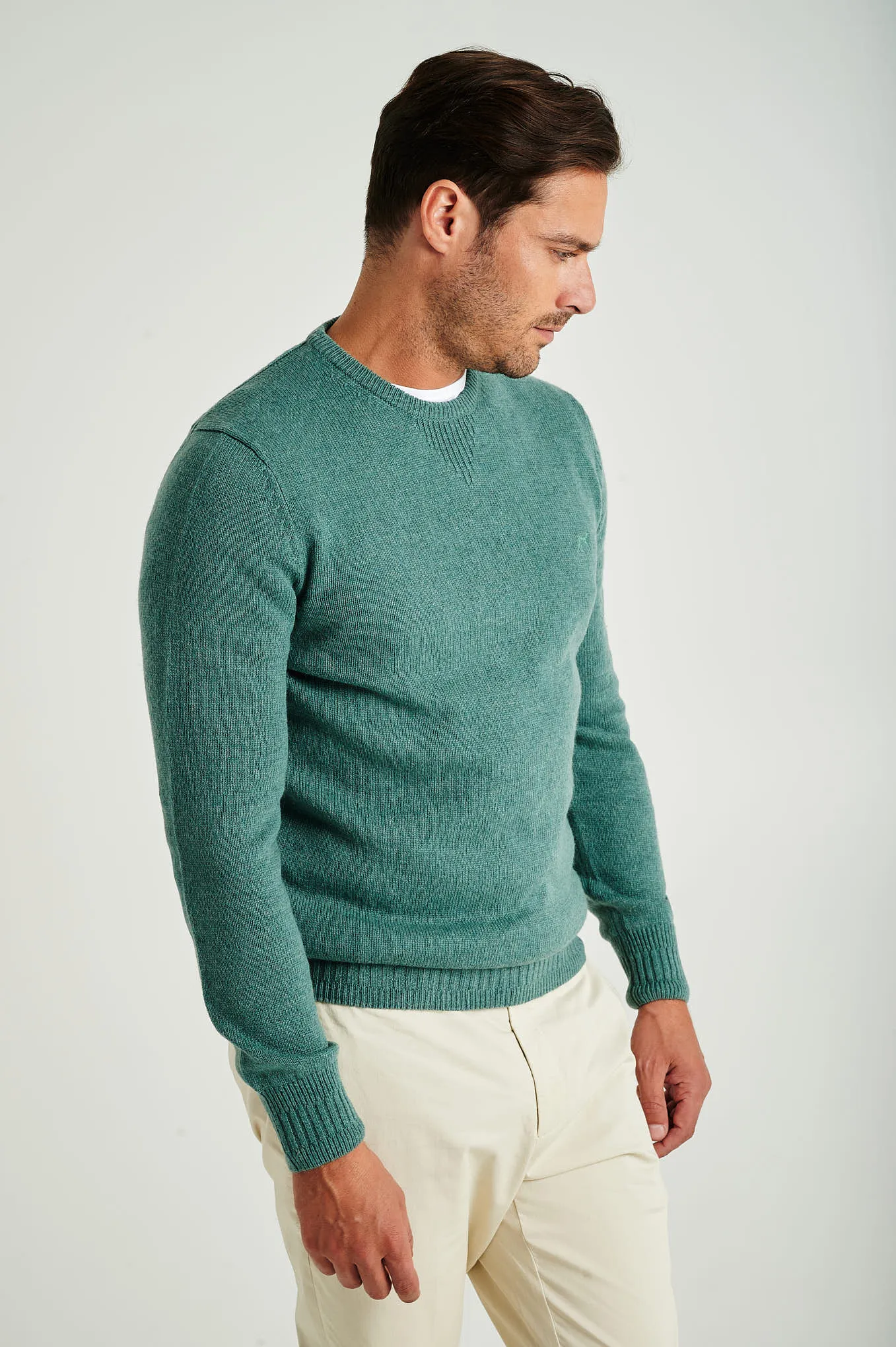 Men's machine washable crew neck sweater