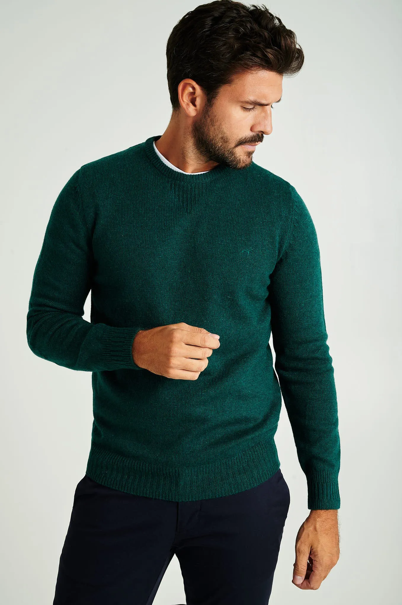 Men's machine washable crew neck sweater