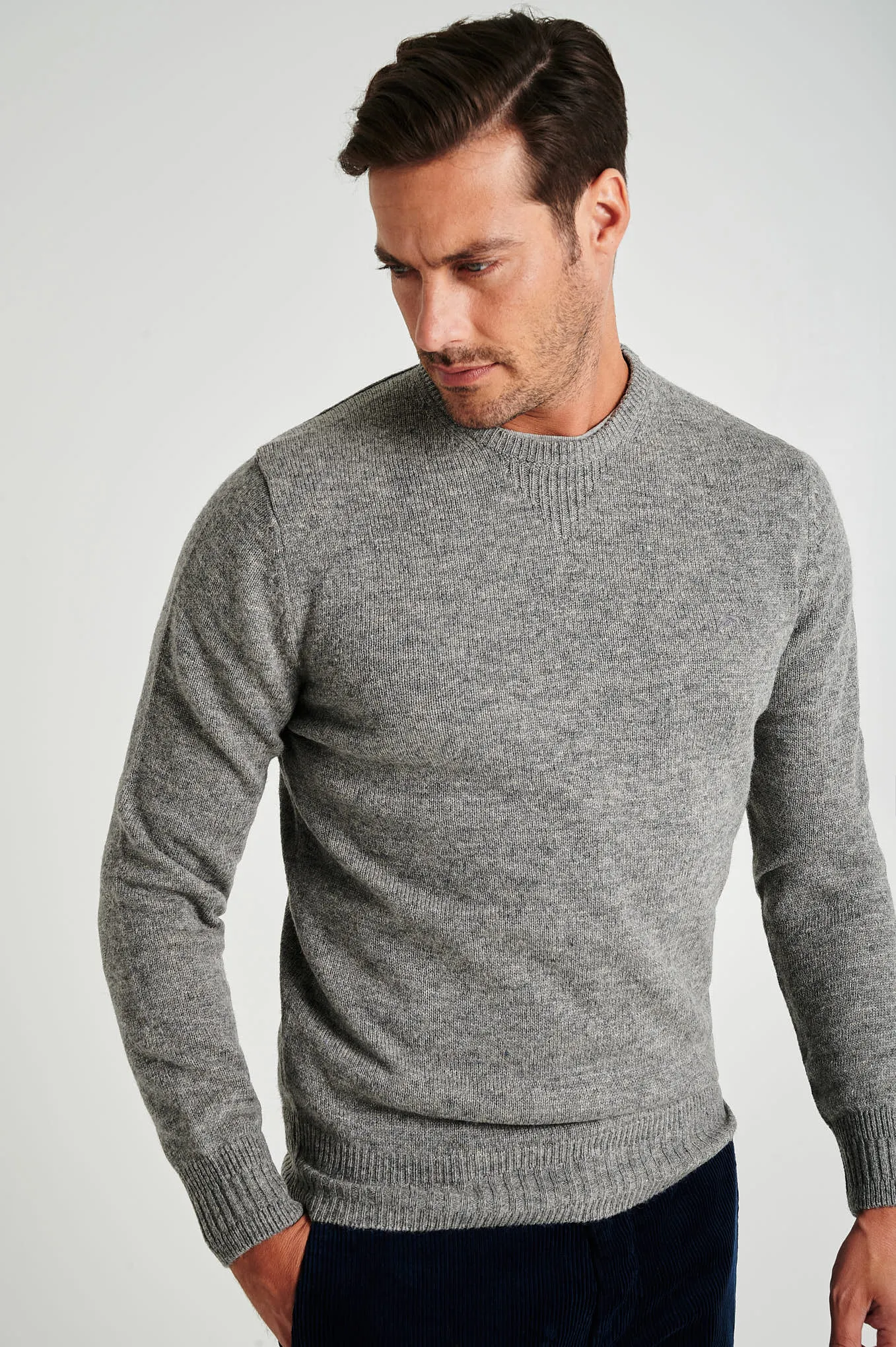 Men's machine washable crew neck sweater