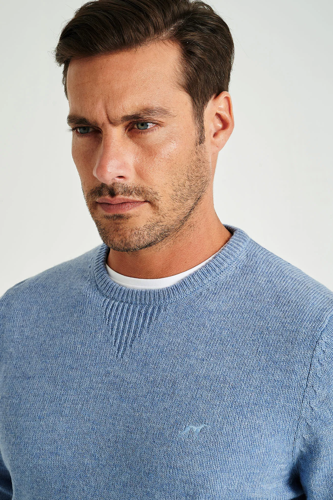 Men's machine washable crew neck sweater