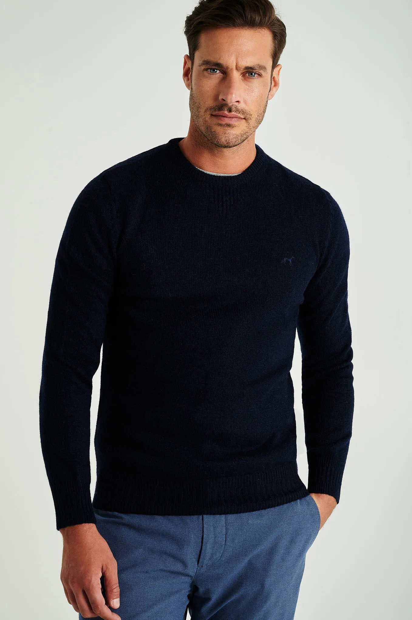 Men's machine washable crew neck sweater