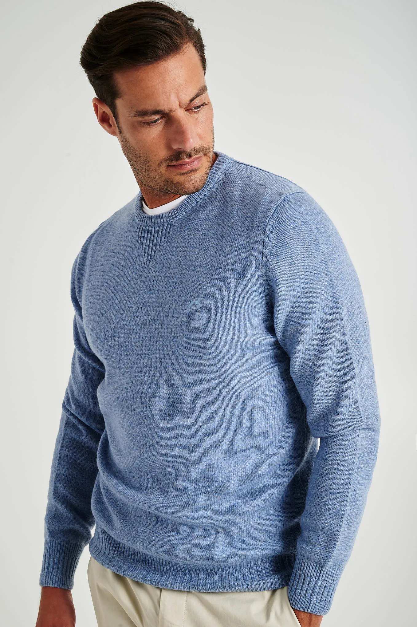 Men's machine washable crew neck sweater