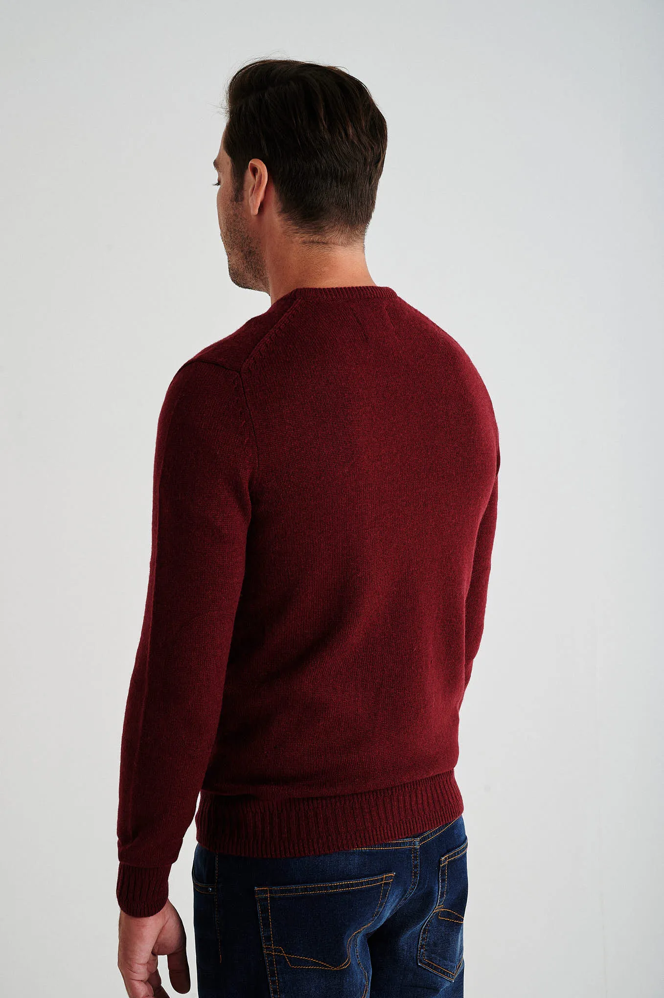 Men's machine washable crew neck sweater