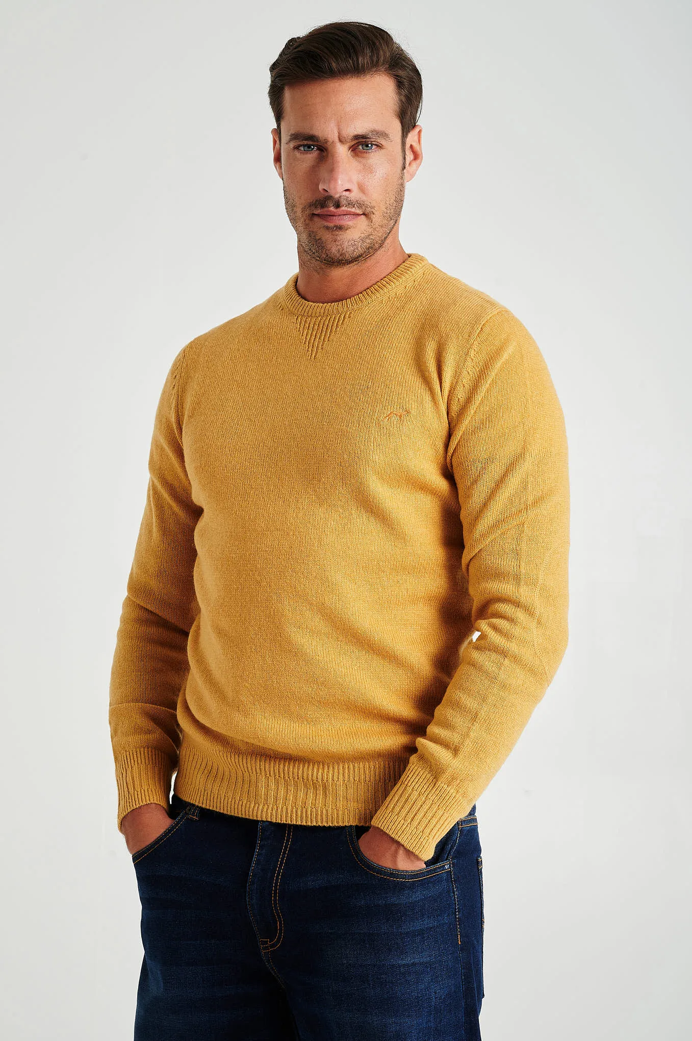 Men's machine washable crew neck sweater