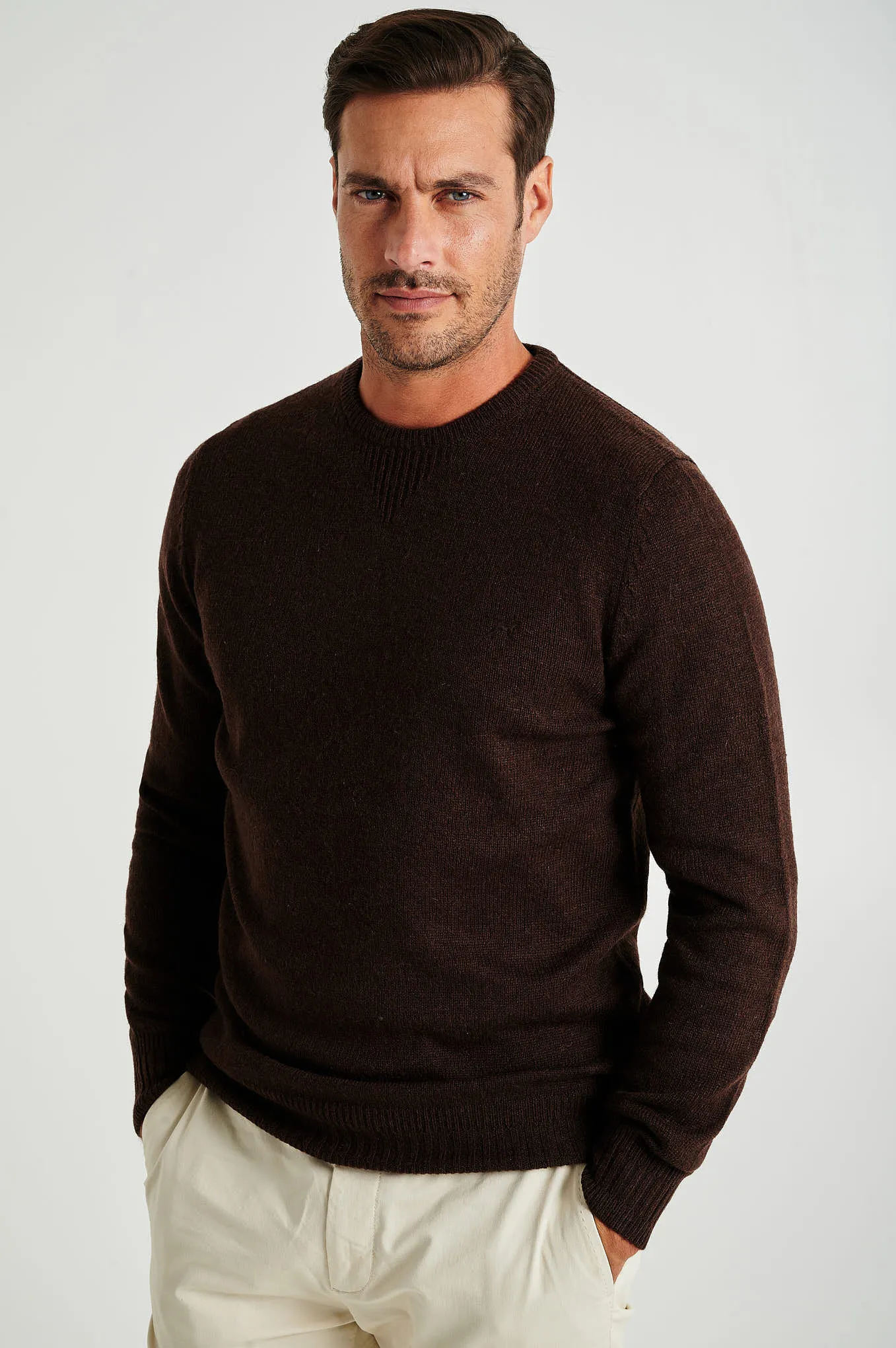 Men's machine washable crew neck sweater