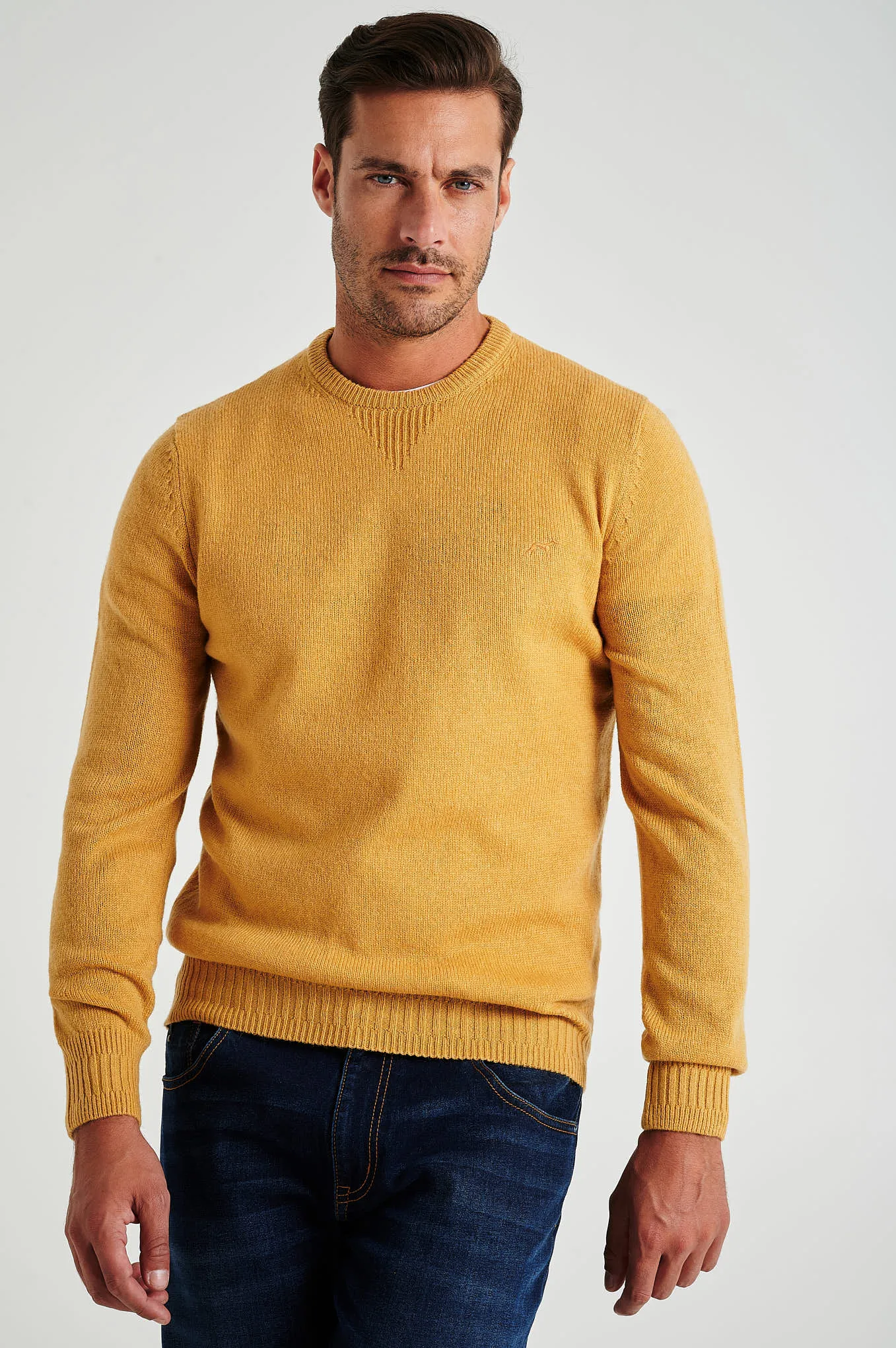 Men's machine washable crew neck sweater