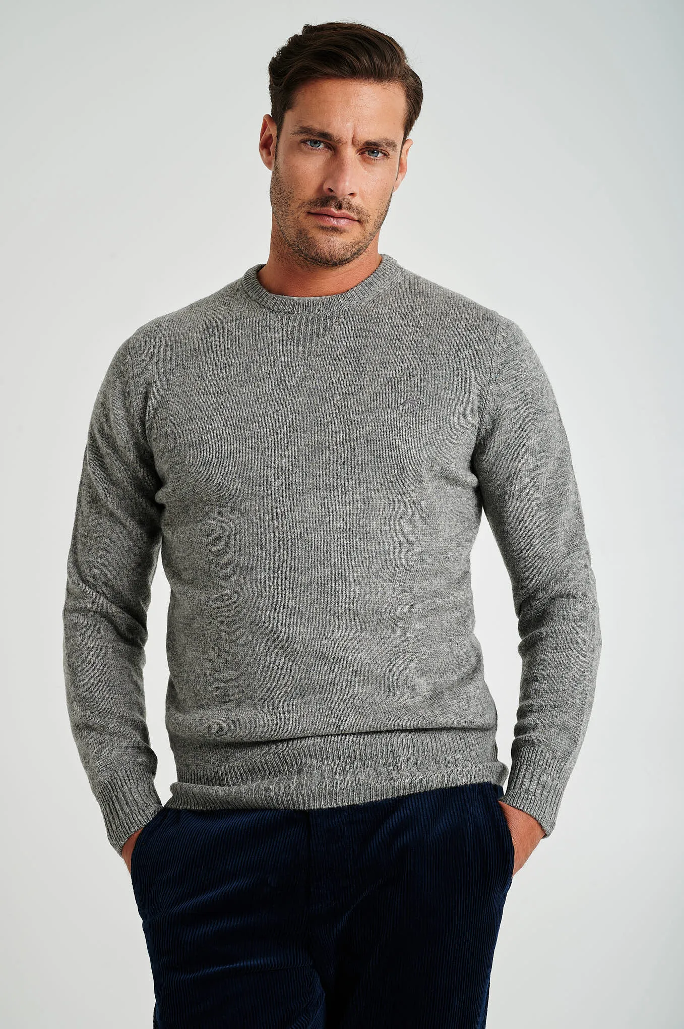 Men's machine washable crew neck sweater