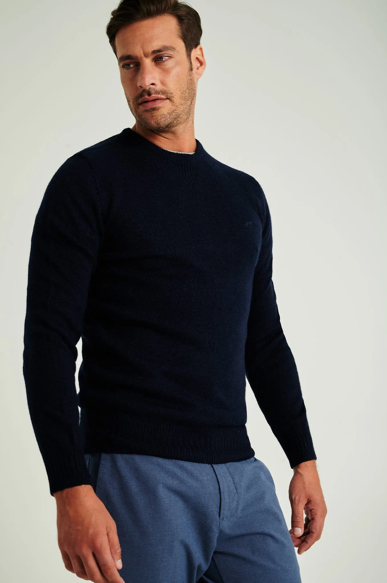 Men's machine washable crew neck sweater