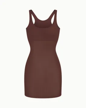 Mesh Swim Mini Dress | Chocolate