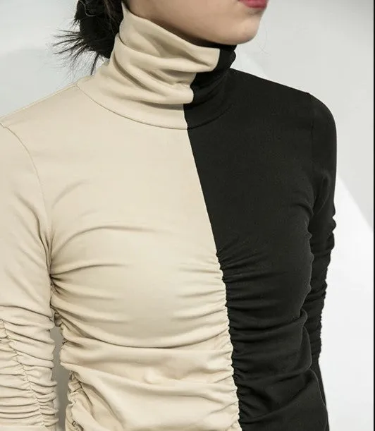 Mikki Cruella Ruched Turtleneck