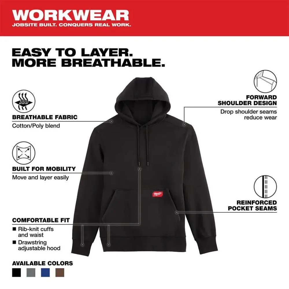 Milwaukee 351B-XL Midweight Pullover Hoodie Black XL