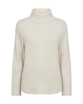 MMThyra Highneck Knit Ecru