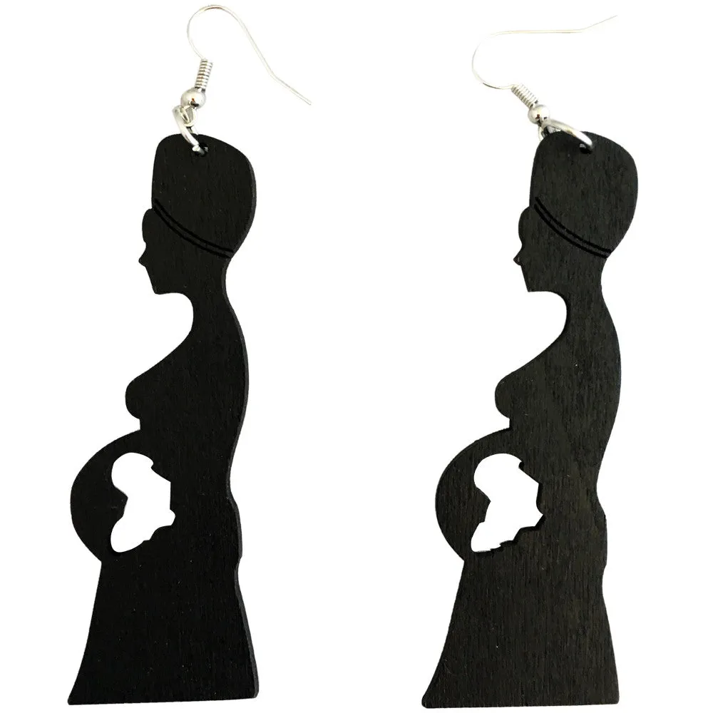 Mother Africa earrings | Africa shaped | Natural hair | Afrocentric earrings | jewelry | African