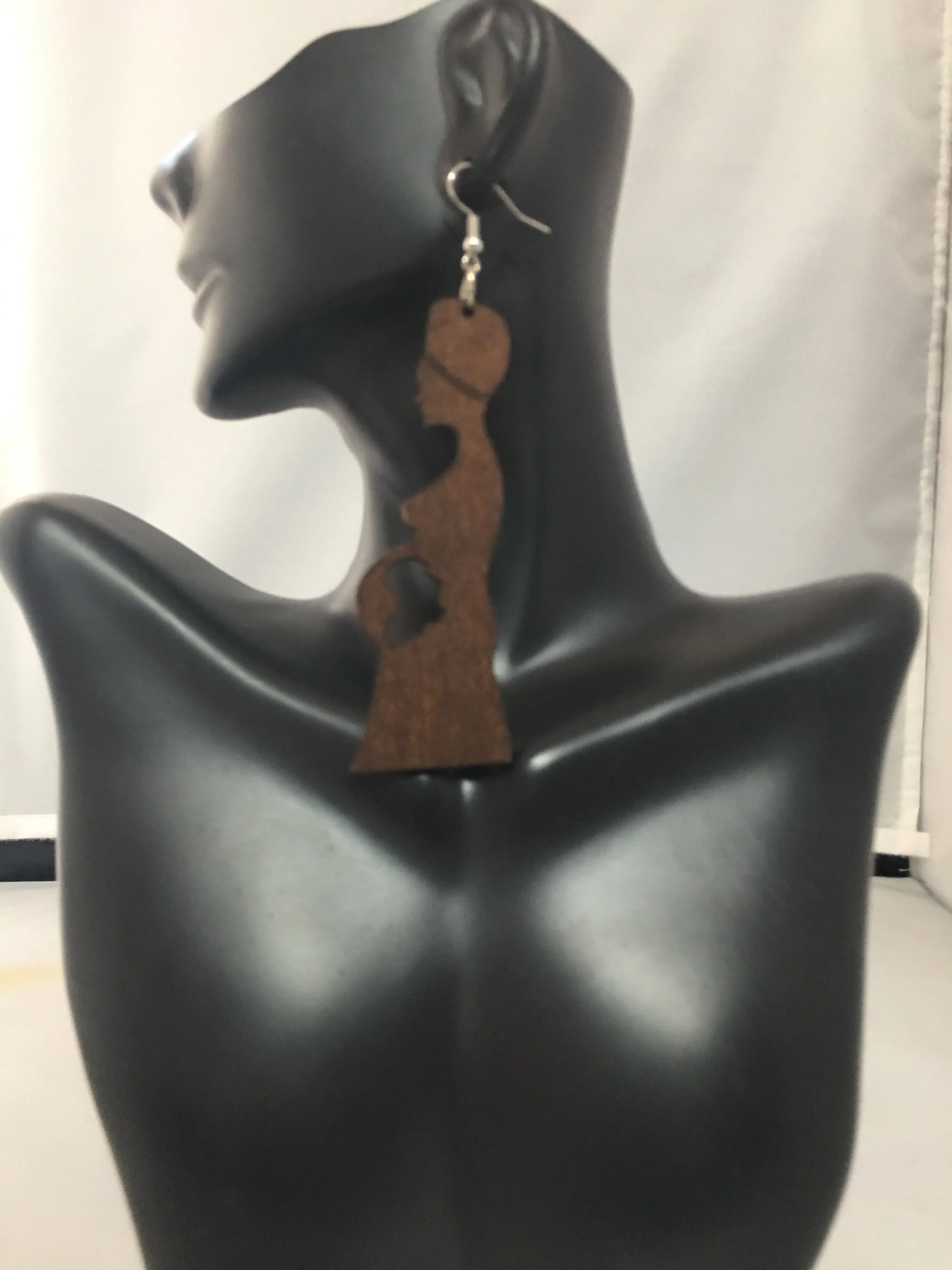 Mother Africa earrings | Africa shaped | Natural hair | Afrocentric earrings | jewelry | African