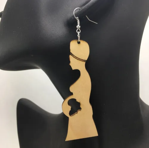 Mother Africa earrings | Africa shaped | Natural hair | Afrocentric earrings | jewelry | African