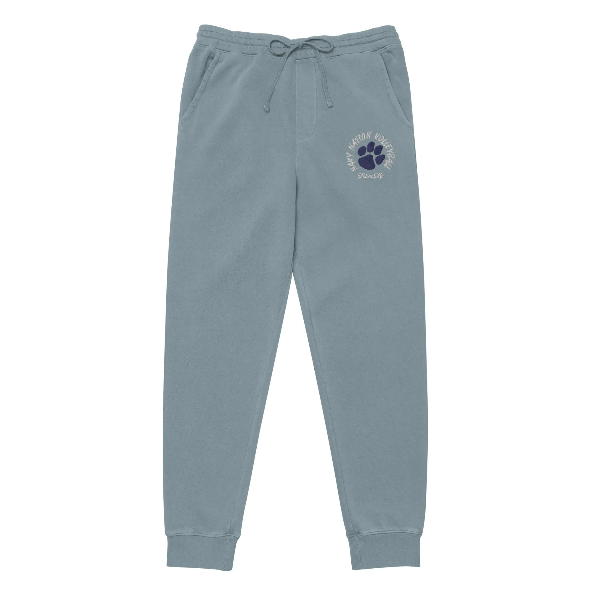 Navy Nation Embroidered Pigment-Dyed Sweatpants