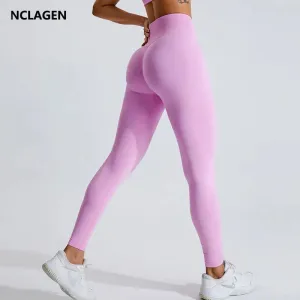 NCLAGEN Women's Seamless Yoga Leggings