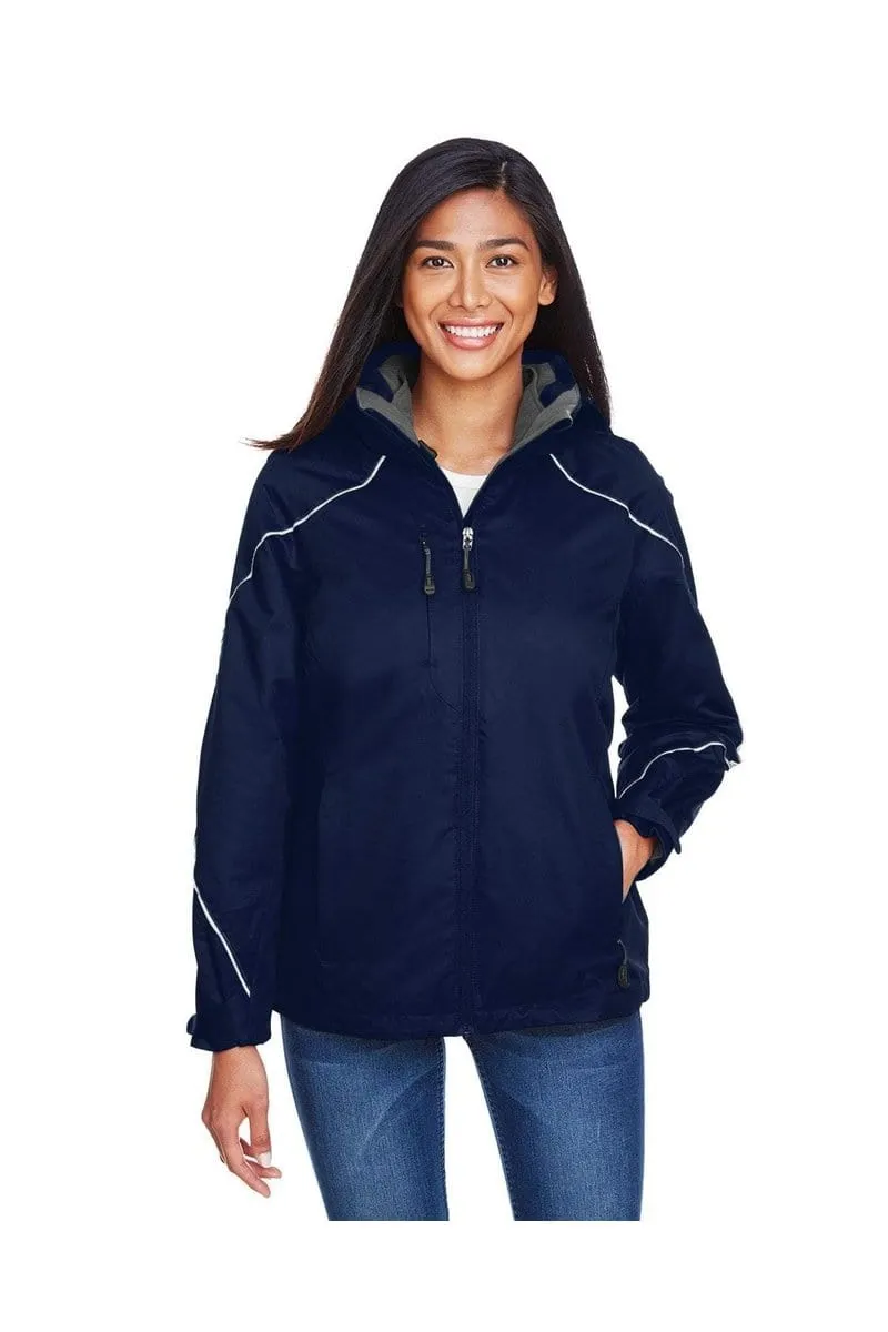 North End 78196: Ladies' Angle 3-in-1 Jacket with Bonded Fleece Liner