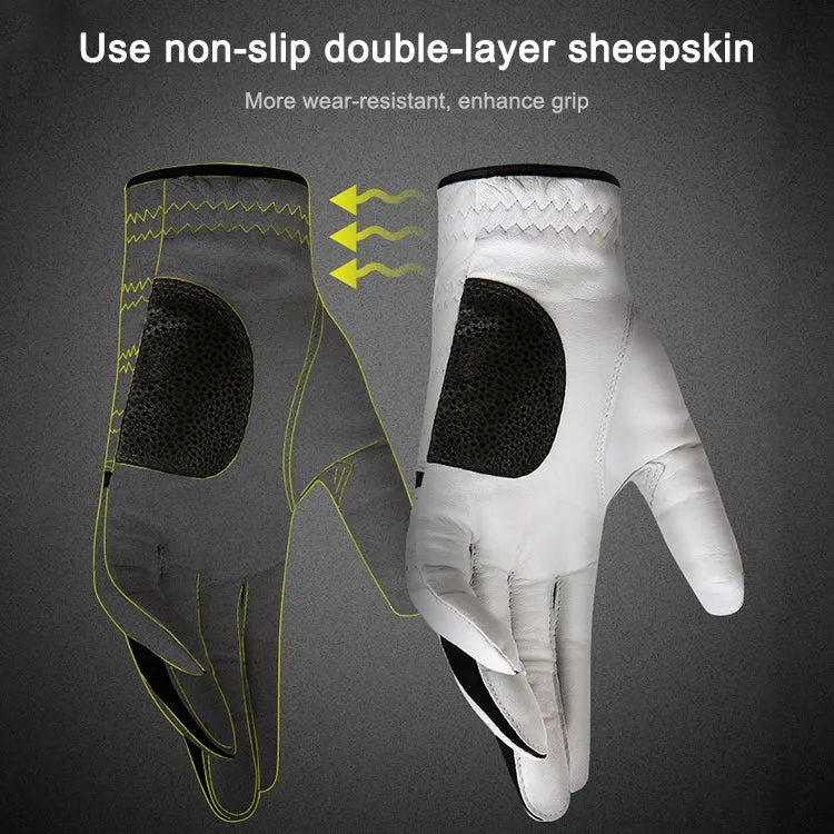 PGM Golf Sheepskin Breathable Non-slip Single Gloves for Men (Color:Left Hand Size:23)