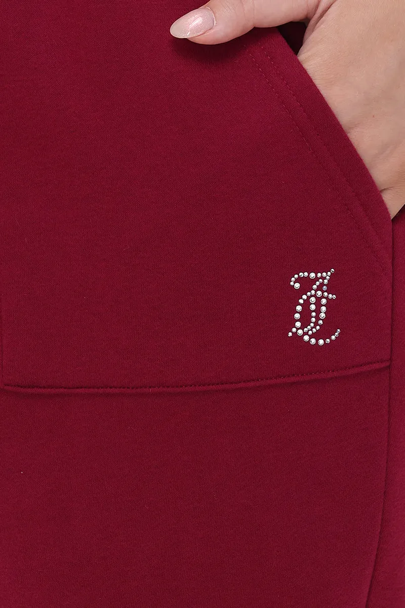 Plus-Size Small Bling Fleece Sweatpants