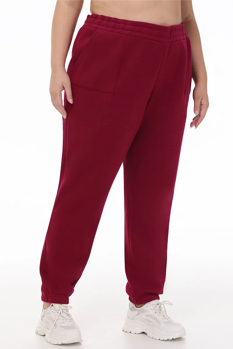 Plus-Size Small Bling Fleece Sweatpants