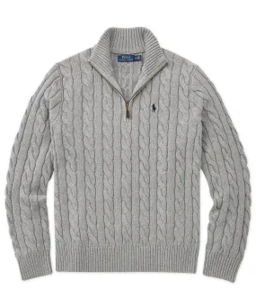 Polo Ralph Lauren Cotton Cable Half-Zip Sweater