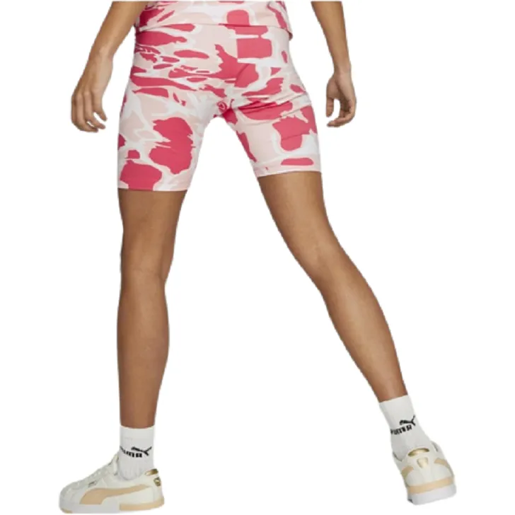 Puma Women's Summer Splash Tights Shorts - Pink / White