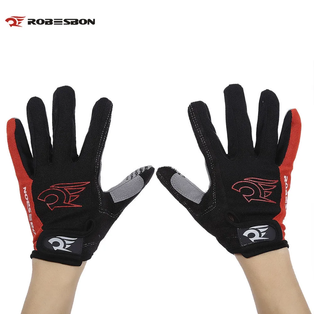 Robesbon Paired Unisex Sport Motocross Cycling Full Finger Gloves