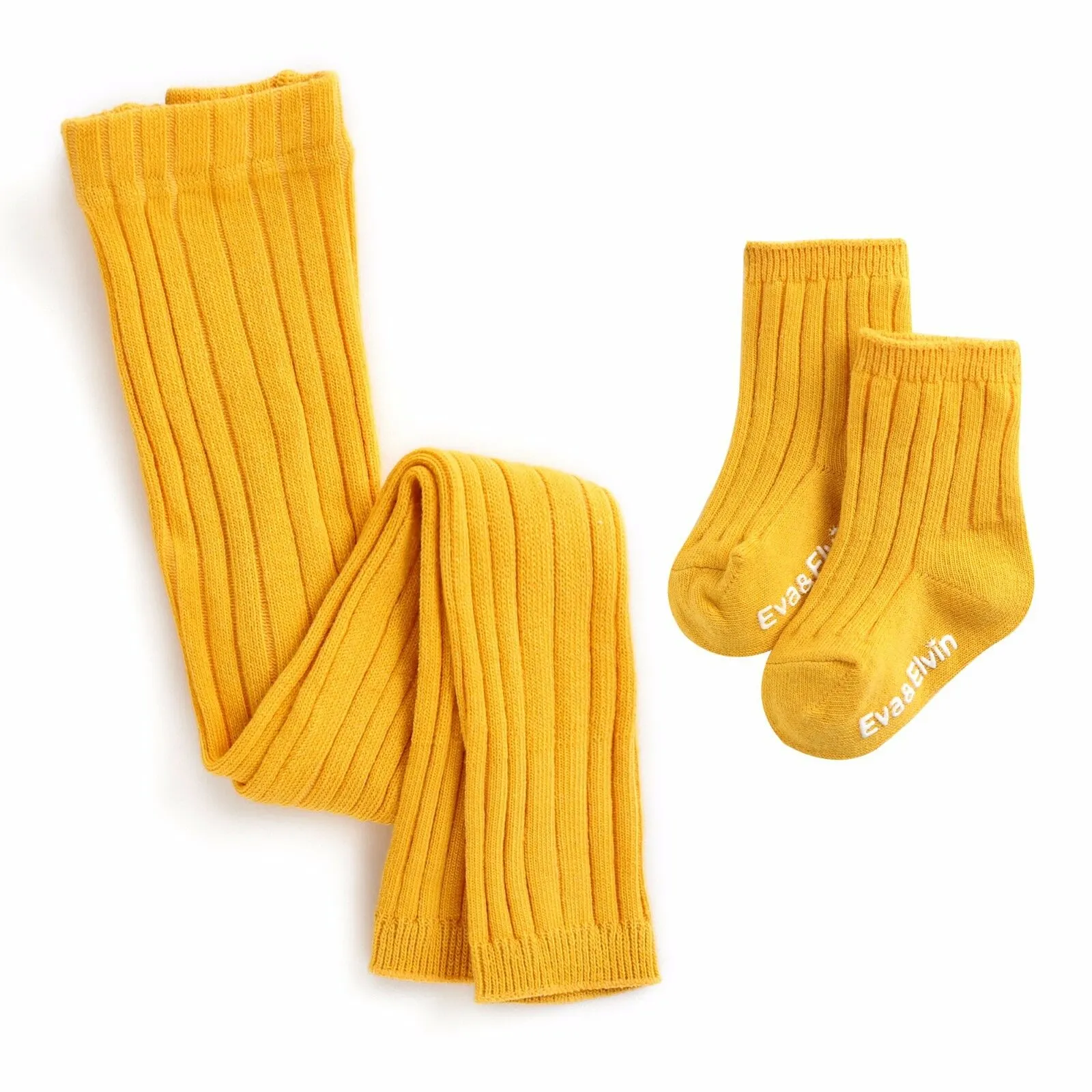 RunRun Mustard Ribbed Leggings