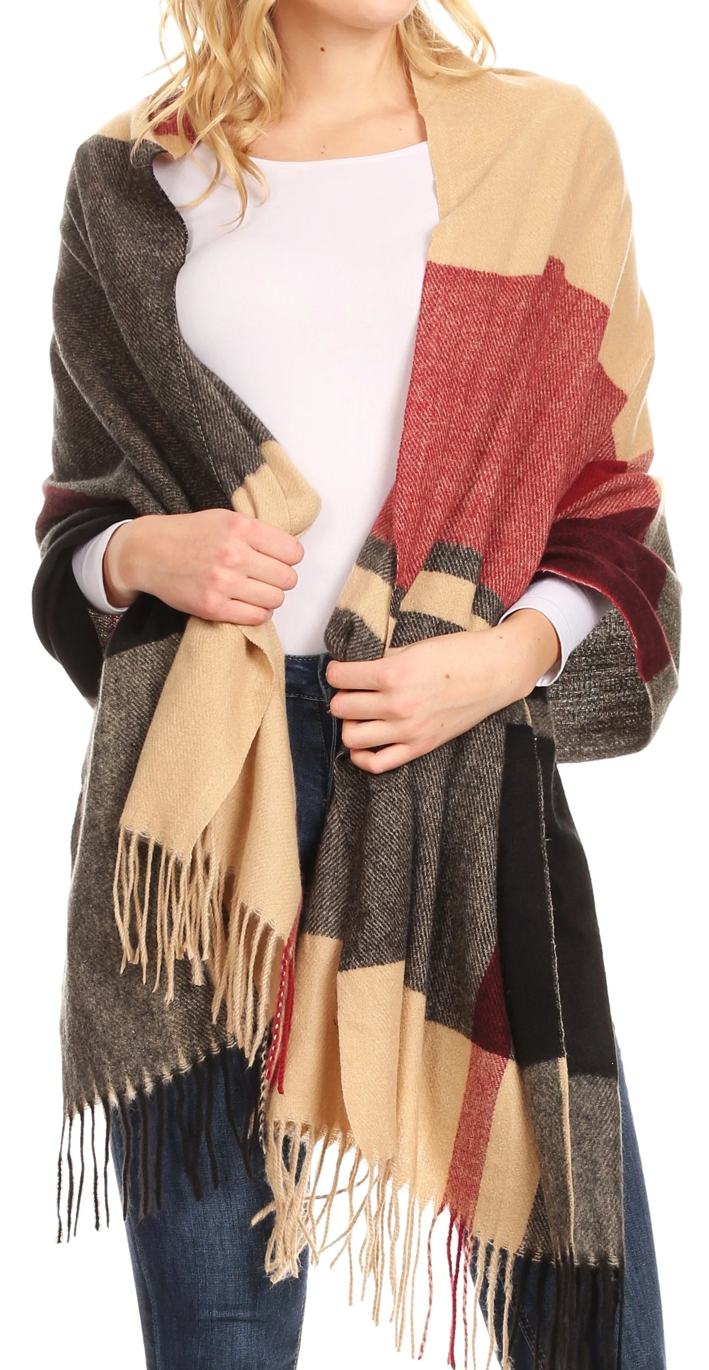 Sakkas Martinna Women's Winter Warm Super Soft and Light Pattern Shawl Scarf Wrap