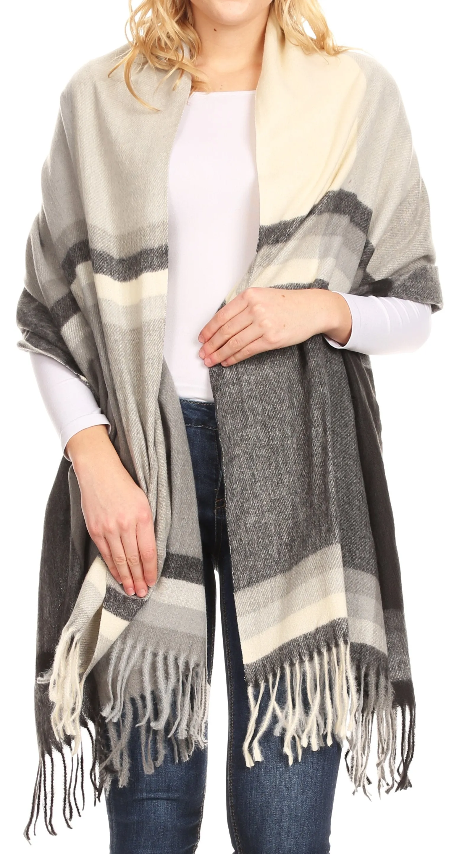 Sakkas Martinna Women's Winter Warm Super Soft and Light Pattern Shawl Scarf Wrap