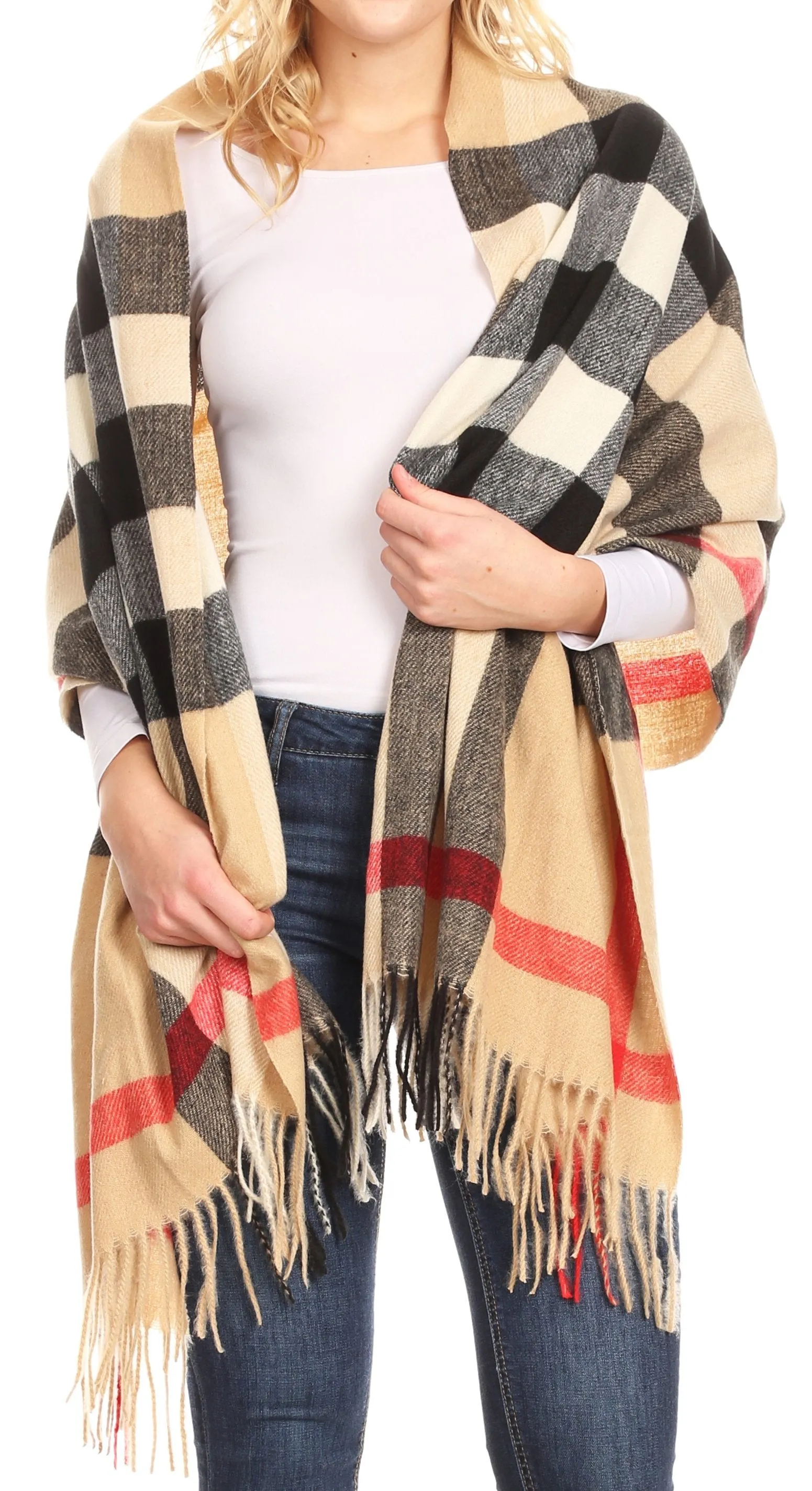 Sakkas Martinna Women's Winter Warm Super Soft and Light Pattern Shawl Scarf Wrap