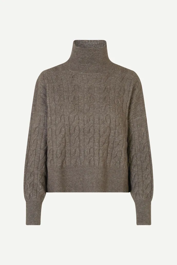 Samsoe Samsoe Nola Turtleneck Cable Knit Major Brown