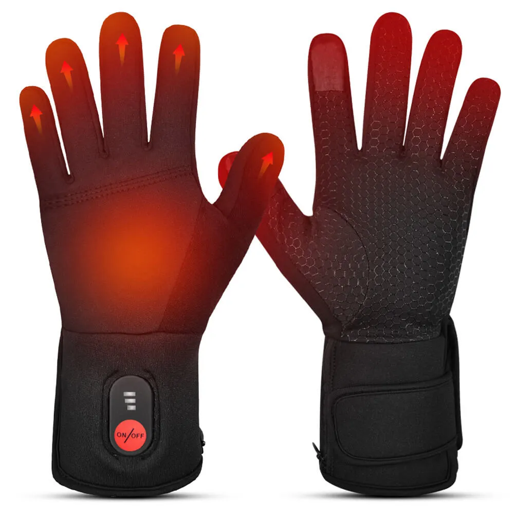 Savior Thin Heated Gloves Liners For Men And Women | Light Weight Heated Gloves For Winter Sport