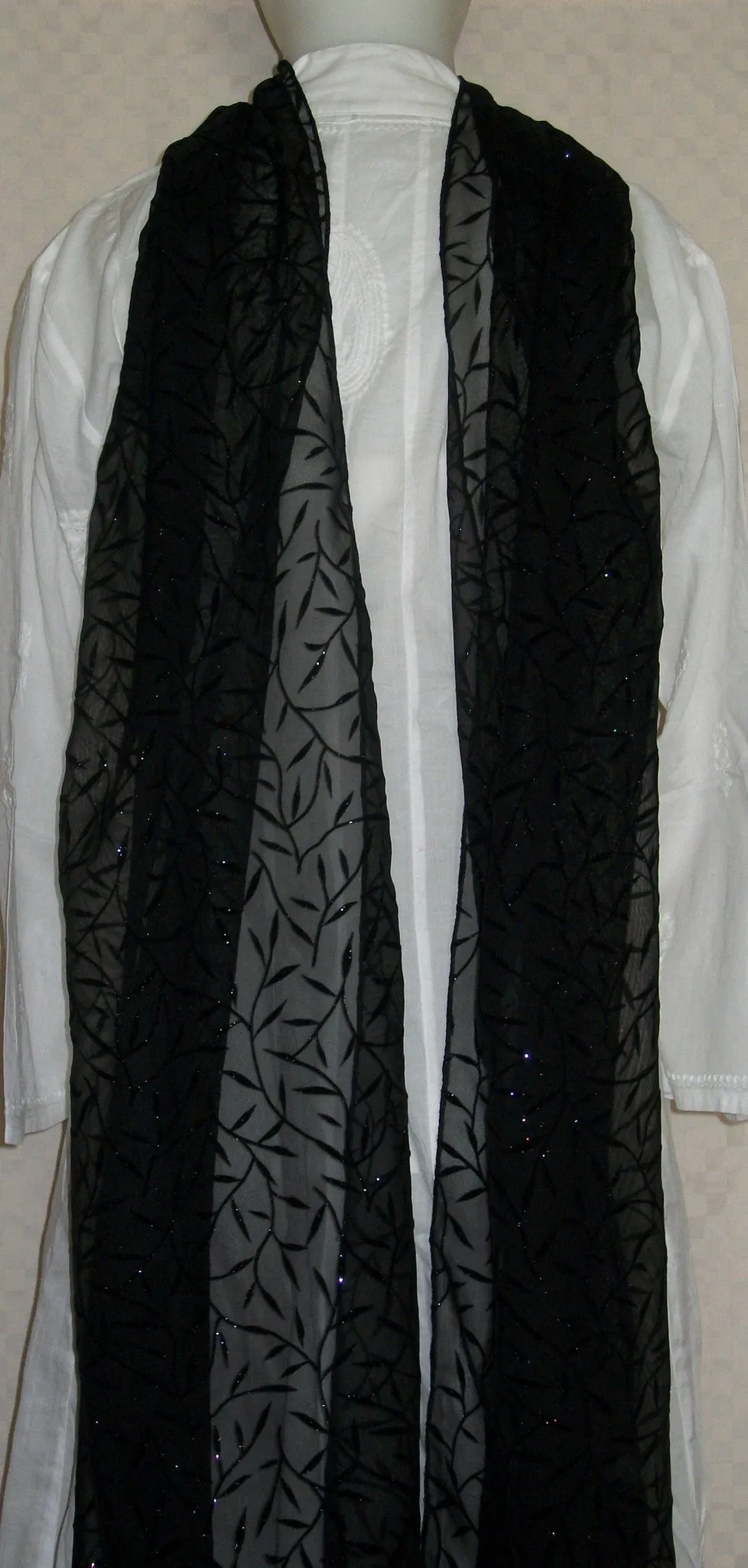 Scarf Stole Wrap Shawl Black