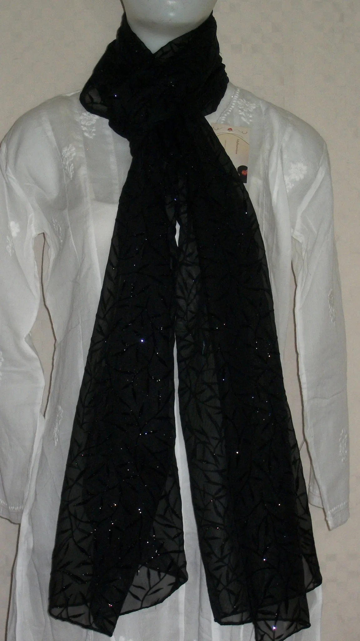 Scarf Stole Wrap Shawl Black