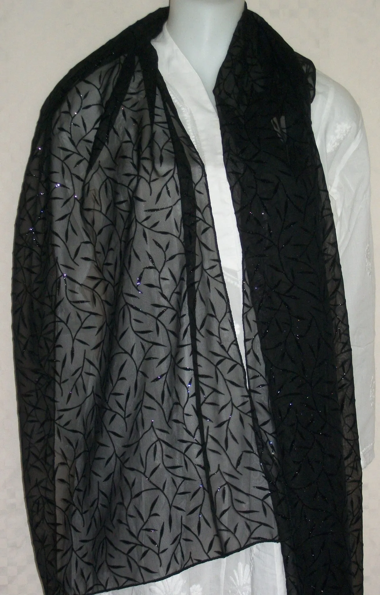 Scarf Stole Wrap Shawl Black