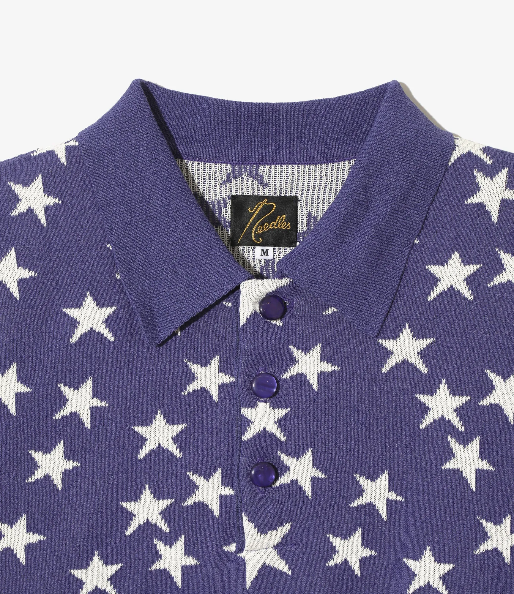 Short Sleeve Knit Polo Sweater – Purple Star Washi