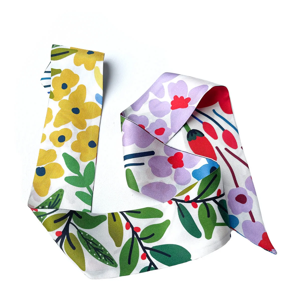 Silk Skinny Scarf Of Bloom